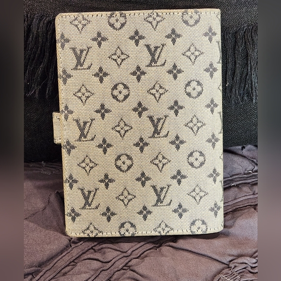 Louis Vuitton Monogram Idylle Canvas Navy Small 6 ring Agenda PM Planner Wallet - Picture 2 of 12